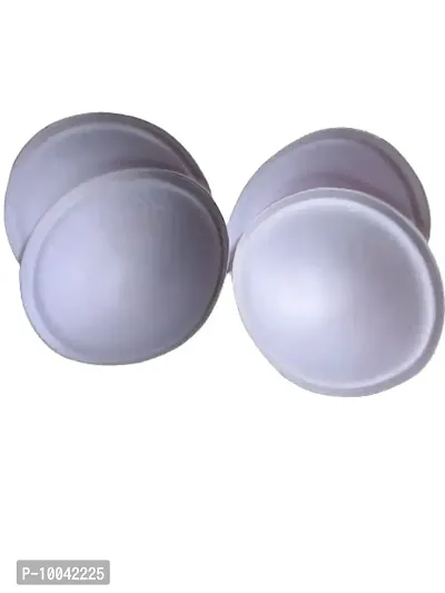 Women's Foam Cotton Round Shape Bra Cup Pad 2 Pair (36, White)-thumb0