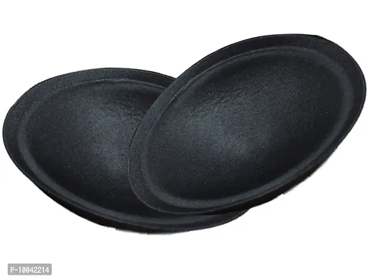 Women's Foam Cotton Round Shape Bra Cup Pad 1 Pair (30, Black)