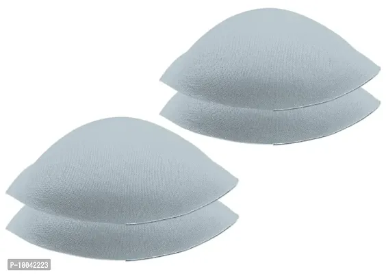 Women's Foam Cotton Eye Shape 2 Pair Bra Cup Pad in White Color (Small)