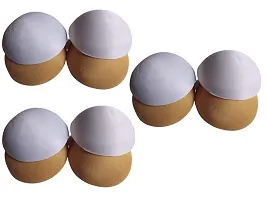 Women's Foam Cotton Round Shape 6 Pair Bra Cup Pad in Brown and White Color (40)-thumb1