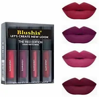 Non Transfer Waterproof Longlast Liquid Matte Mini Lipstick Combo Pack Of 4-thumb2