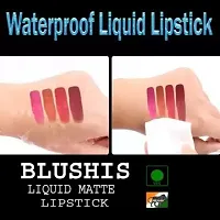 Non Transfer Waterproof Super stay matte ink bold lip color liquid lipstick combo pack of 12 (Red ,Pink, Nude, wine, Magenta, Brown,Maroon,Light Pink ,Dark Nude Colour Lipstick-thumb3