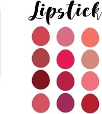 Non Transfer Waterproof Super stay matte ink bold lip color liquid lipstick combo pack of 12 (Red ,Pink, Nude, wine, Magenta, Brown,Maroon,Light Pink ,Dark Nude Colour Lipstick-thumb1