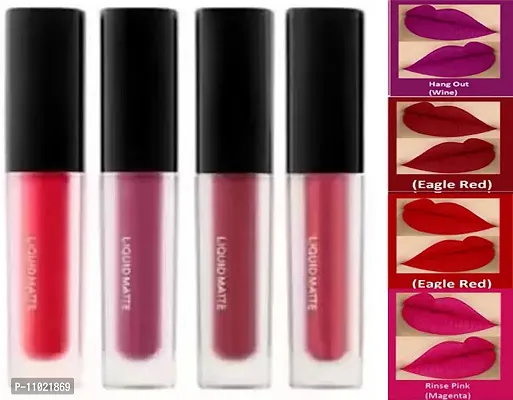 Long Lasting Water Proof Sensational Liquid Lipsticks Combo Set of 4