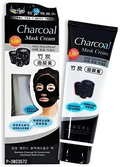 Anti-Blackhead Oil-Control Bamboo Charcoal Mask Cream For All Skin Tone-thumb2