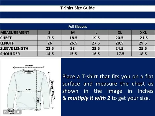 Burundi Blu Regular fit Casual Stripes Plain Lightweight Stretchable Full Long Sleeve Mustard Round Neck T Shirt for Men(B-P15)-thumb2