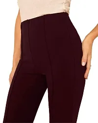 Multicoloured Cotton Blend Elasticated Trousers   Capris For Women-thumb3