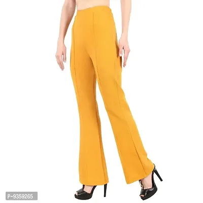 Women Trendy Bootcut Trousers Bellbottom Straight Trousers Pants Pack of 2-thumb3