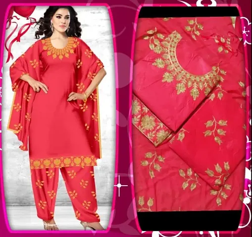 Stylish PC Dress Material With Dupatta Set