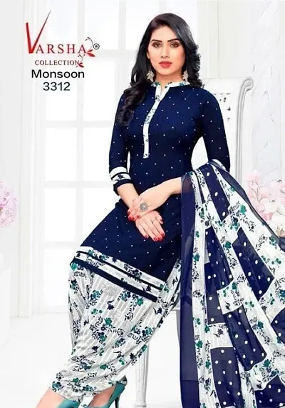 Casual Wear Women Dress Material And Salwar Suit Sets For Women Girl Printed-Type( Unstitched )