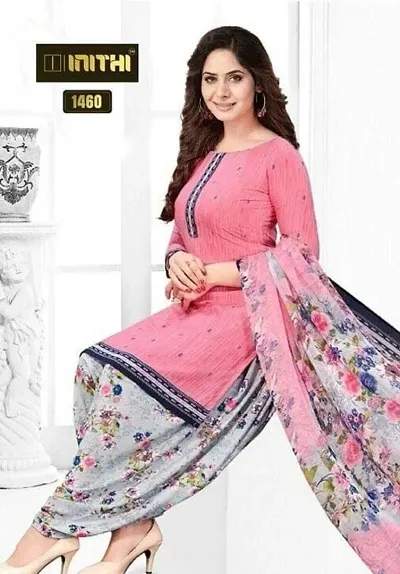 Beautiful American Crepe Dress Material with Dupatta