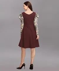 Stylish Brown Polyester Solid Dress For Women-thumb1