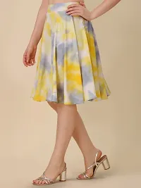 Stylish Yellow Polyester Printed Skirts For Women-thumb2