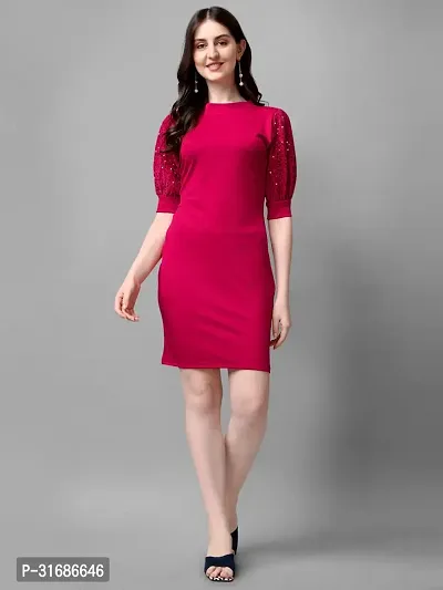 Stylish Red Polyester Dresses For Women-thumb0