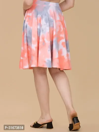 Stylish Multicoloured Polyester Printed Skirts For Women-thumb2