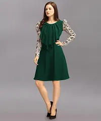 Stylish Green Polyester Solid Dress For Women-thumb2