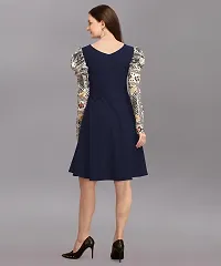 Stylish Blue Polyester Dresses For Women-thumb1