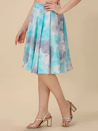 Stylish Blue Polyester Printed Skirts For Women-thumb2