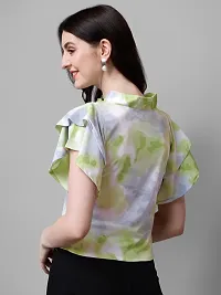 Casual Printed Women Green Top-thumb1