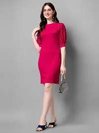 DL Fashion Women Sheath Pink Dress-thumb2