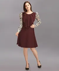 Stylish Brown Polyester Dresses For Women-thumb3