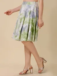 Stylish Green Polyester Printed Skirts For Women-thumb2