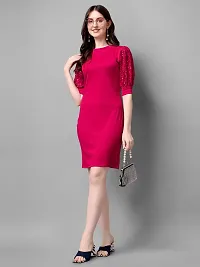 Stylish Red Polyester Dresses For Women-thumb2