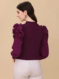 Casual Solid Women Purple Top-thumb1