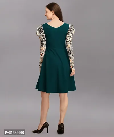 Stylish Green Polyester Dresses For Women-thumb2