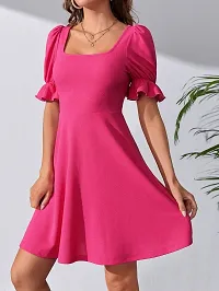 DL Fashion Women A line Pink Dress-thumb2