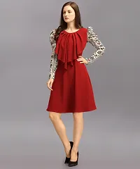 Stylish Red Polyester Solid Dress For Women-thumb2