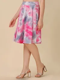 Stylish Pink Polyester Printed Skirts For Women-thumb2