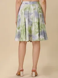 Stylish Green Polyester Printed Skirts For Women-thumb1