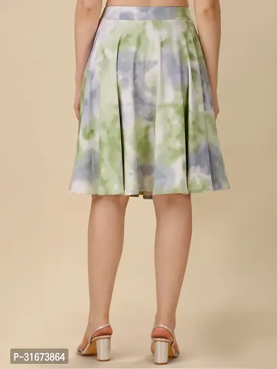 Stylish Green Polyester Printed Skirts For Women-thumb2