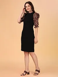 Stylish Black Cotton Lycra Dresses For Women-thumb2