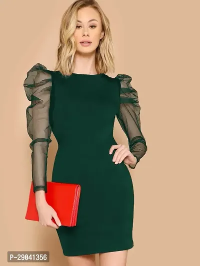 Adokedo Women Bodycon Dark Green Dress