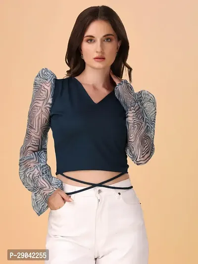 Stylish Casual Crop Top for Women-thumb0