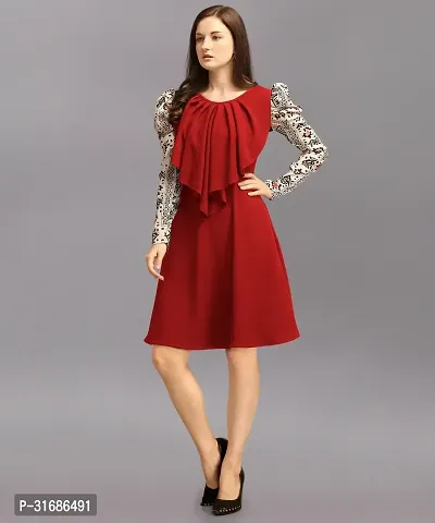 Stylish Red Polyester Dresses For Women-thumb3