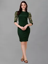 Stylish Green Cotton Blend Dresses For Women-thumb3