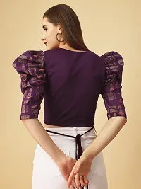 Elegant Purple Cotton Blend Self Design Top For Women-thumb1