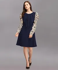 Stylish Blue Polyester Dresses For Women-thumb3