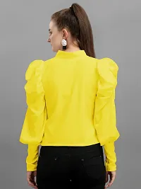 DL Fashion Casual Solid Women Yellow Top-thumb1