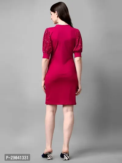 DL Fashion Women Sheath Pink Dress-thumb2
