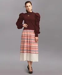 Elegant Maroon Polyester Solid Top For Women-thumb3