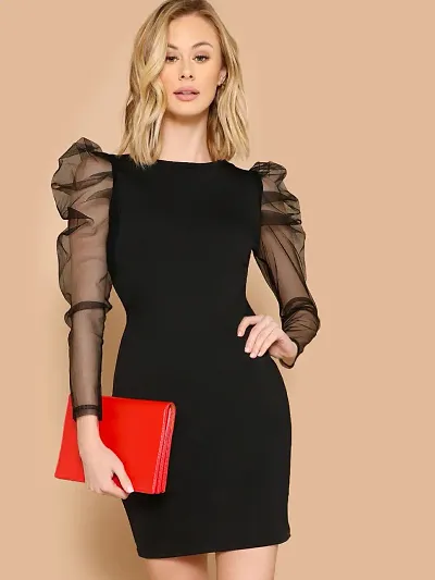 Stylish Solid Bodycon Dress For Women