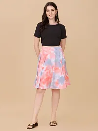 Stylish Multicoloured Polyester Printed Skirts For Women-thumb3