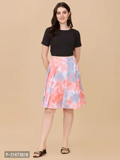 Stylish Multicoloured Polyester Printed Skirts For Women-thumb4