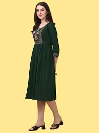 Adokedo Women A line Green Dress-thumb2