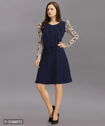 Stylish Blue Polyester Dresses For Women-thumb3