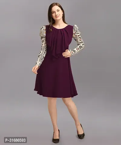 Stylish Purple Polyester Dresses For Women-thumb4